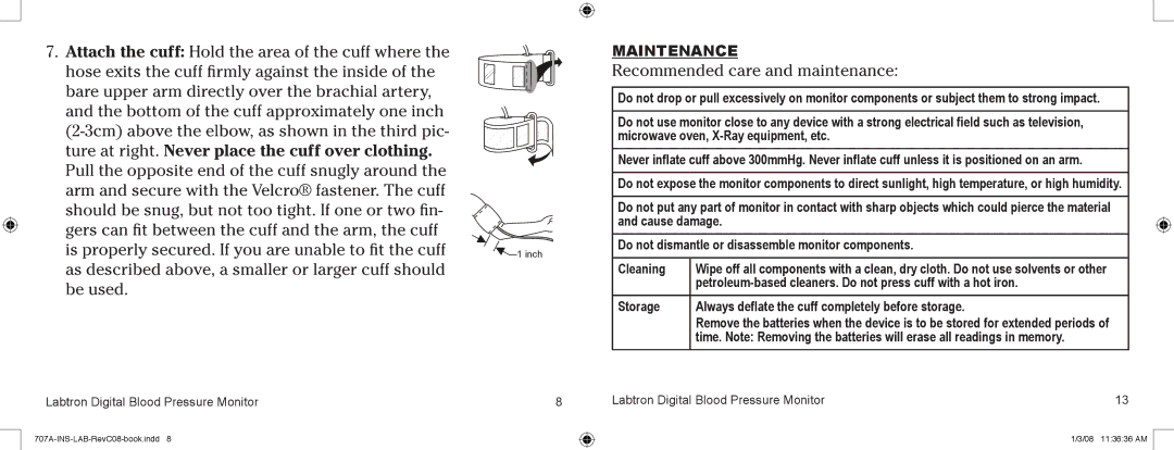 Graham Field 707AX, 707AC user manual Recommended care and maintenance 