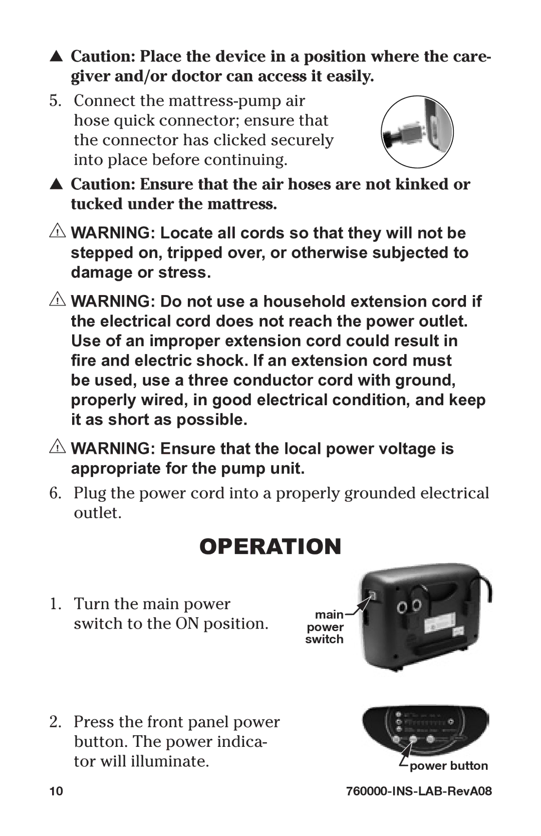 Graham Field 760000-INS-LAB-RevA08 user manual Operation 