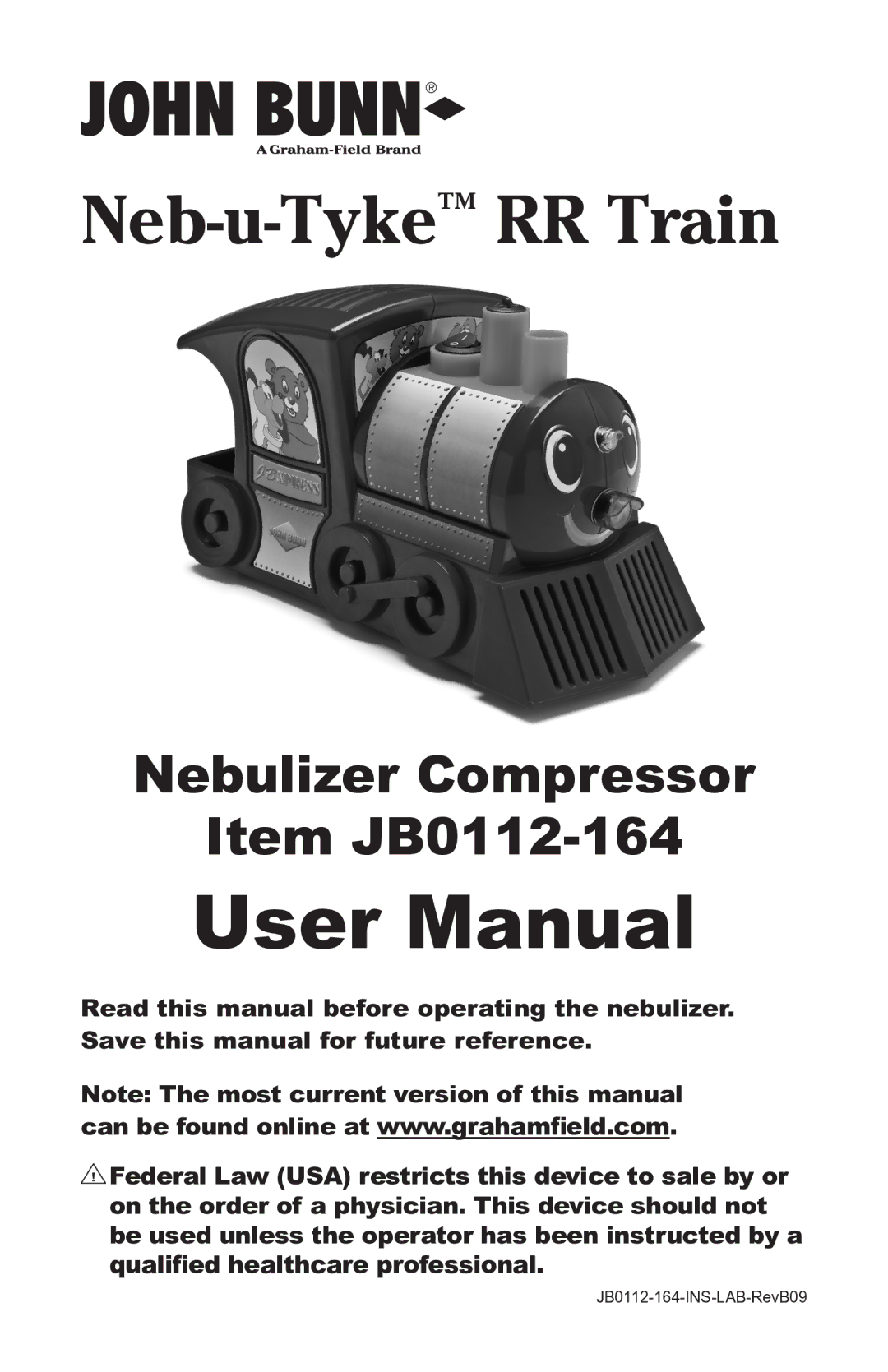 Graham Field JB0112-164 user manual Neb-u-TykeRR Train 