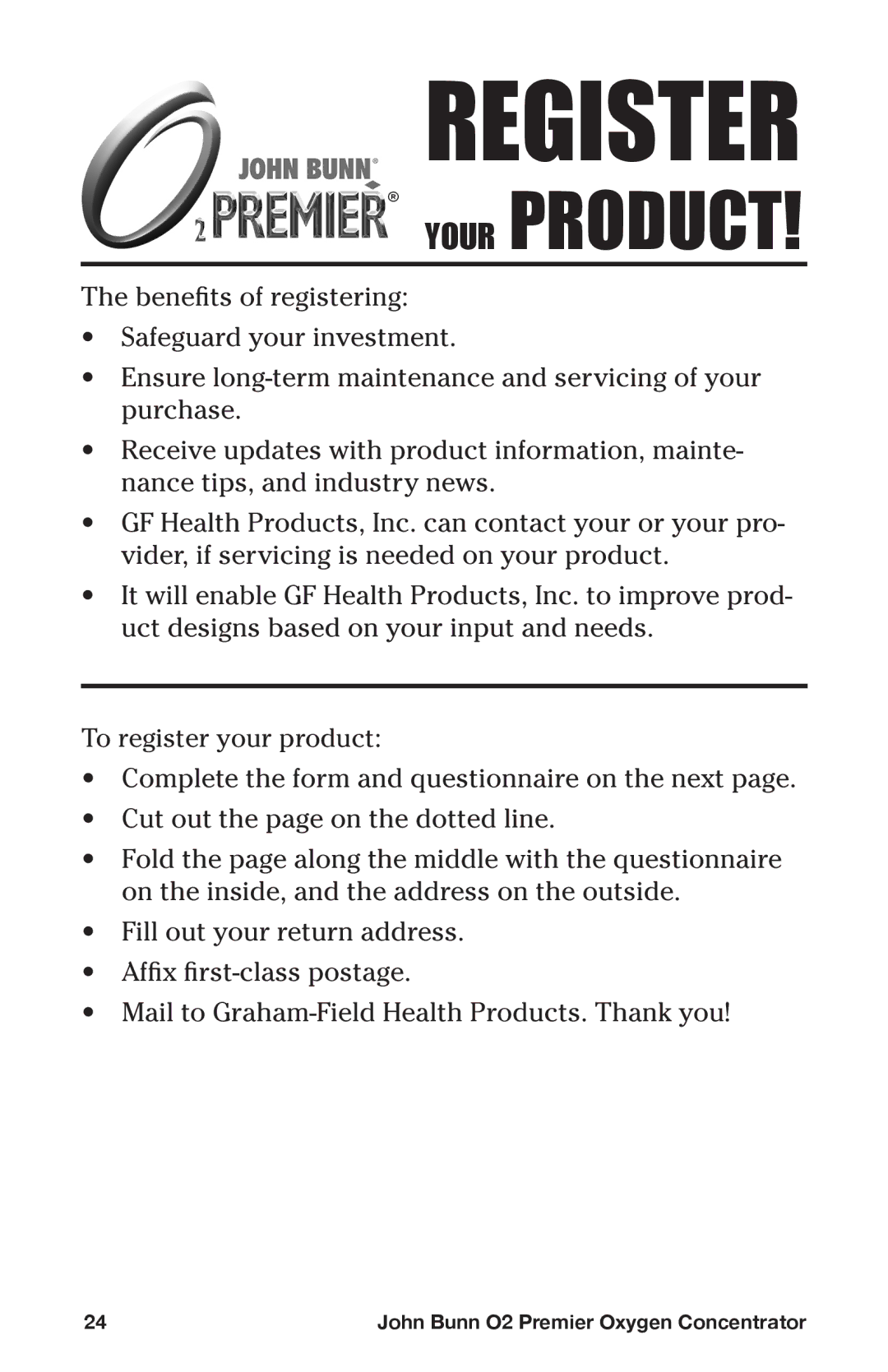 Graham Field JB0160-015B-220, JB0160-015-220, JB0160-010-220, JB0160-010B-220 user manual Register 