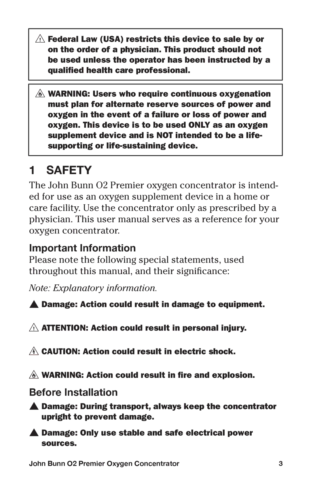 Graham Field JB0160-015B-220, JB0160-015-220, JB0160-010-220 Safety, Important Information, Before Installation 