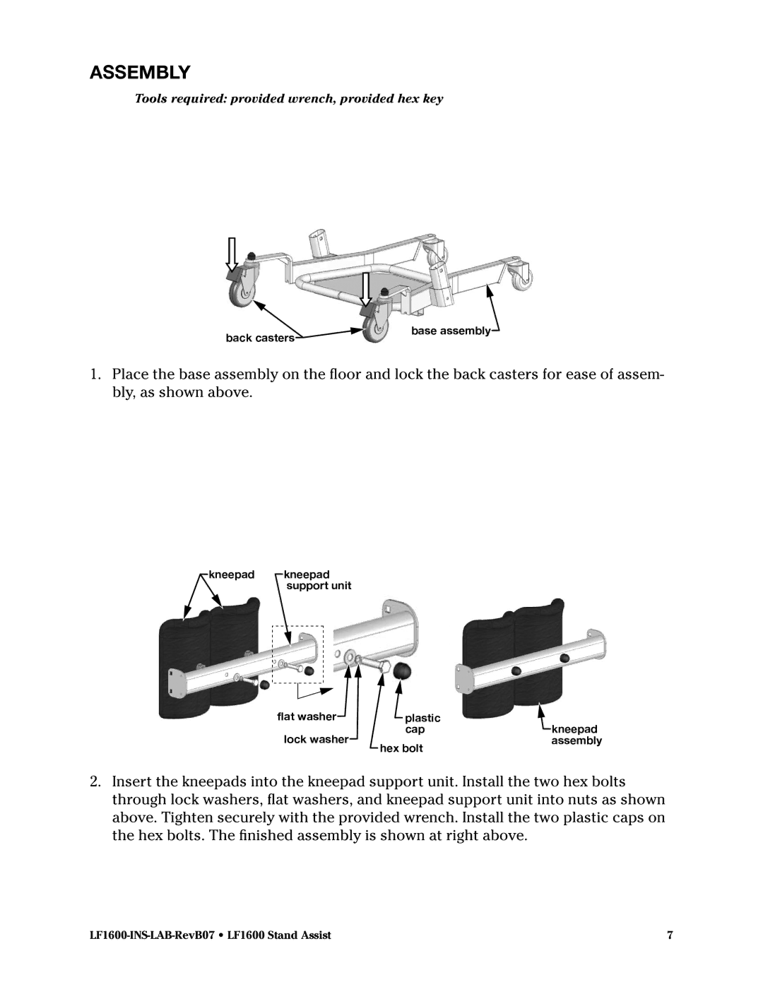 Graham Field LF1600 operation manual Assembly 