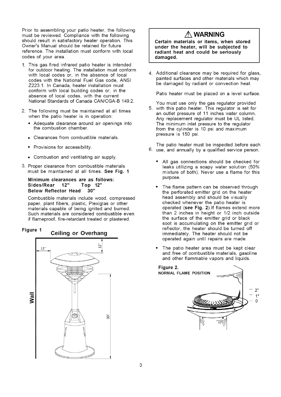 Grand Hall 22899 owner manual Clearancesfromcombustiblematerials 