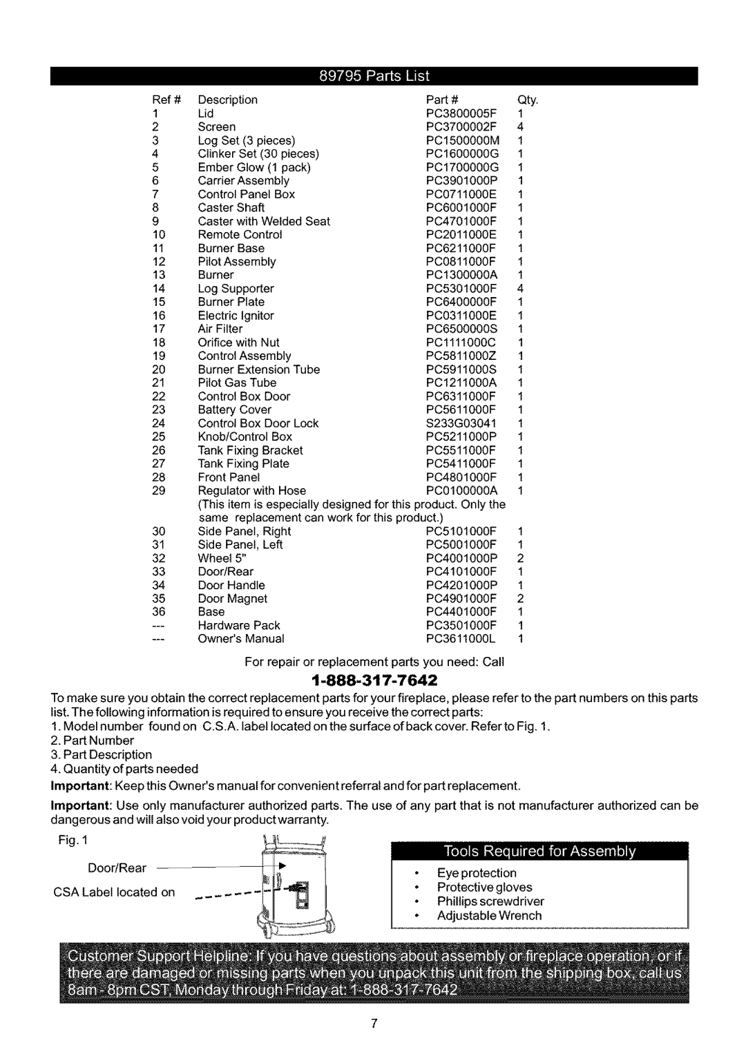 Grand Hall 89795 owner manual 