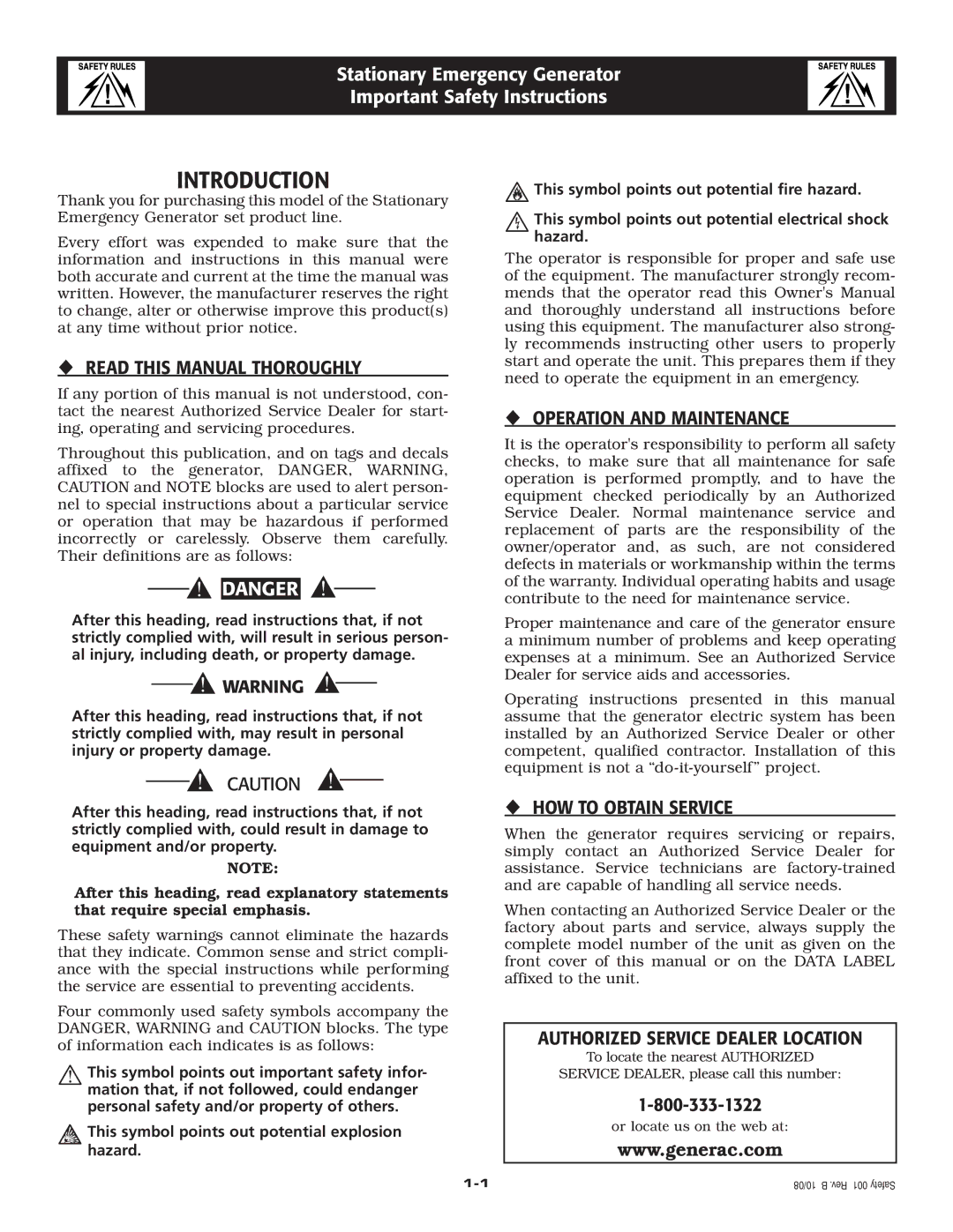 Grandstream Networks 005261-0 owner manual Introduction, ‹ Read this Manual Thoroughly, ‹ Operation and Maintenance 