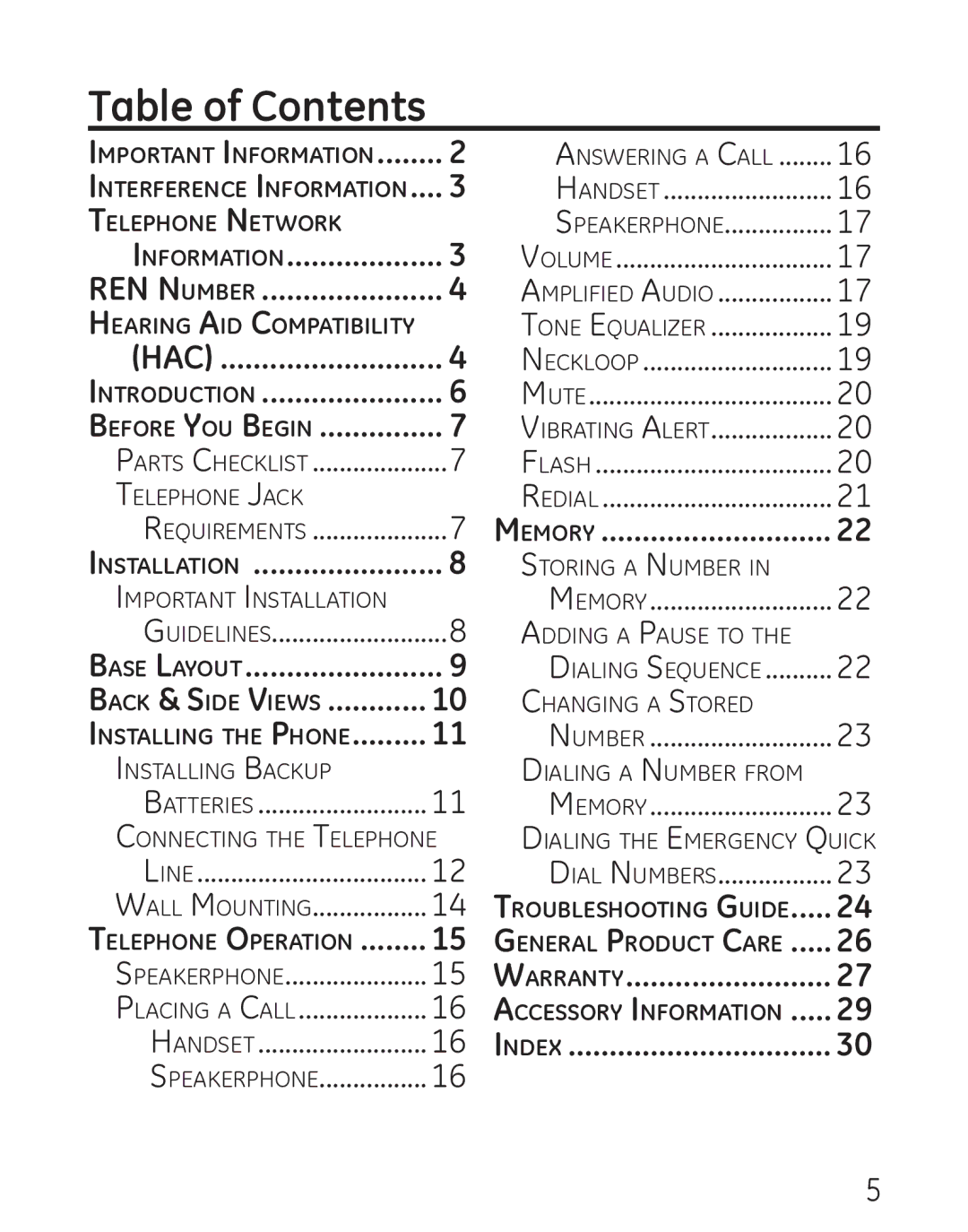 Grandstream Networks 29578 manual Table of Contents 