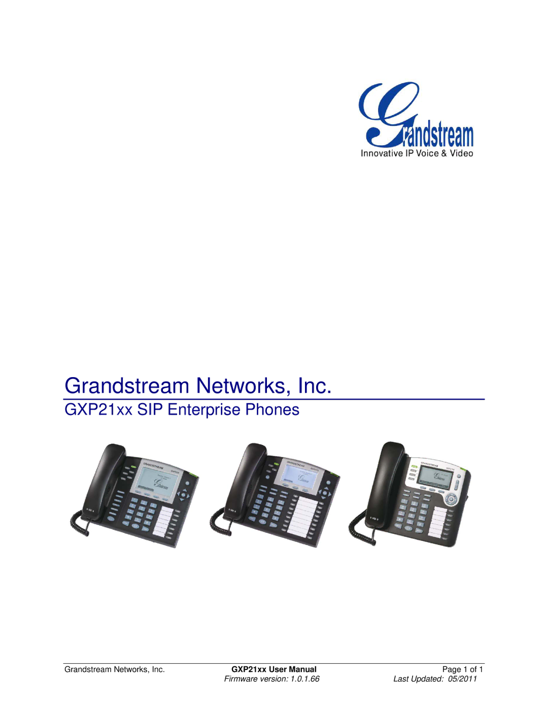 Grandstream Networks GXP21XX user manual Grandstream Networks, Inc 