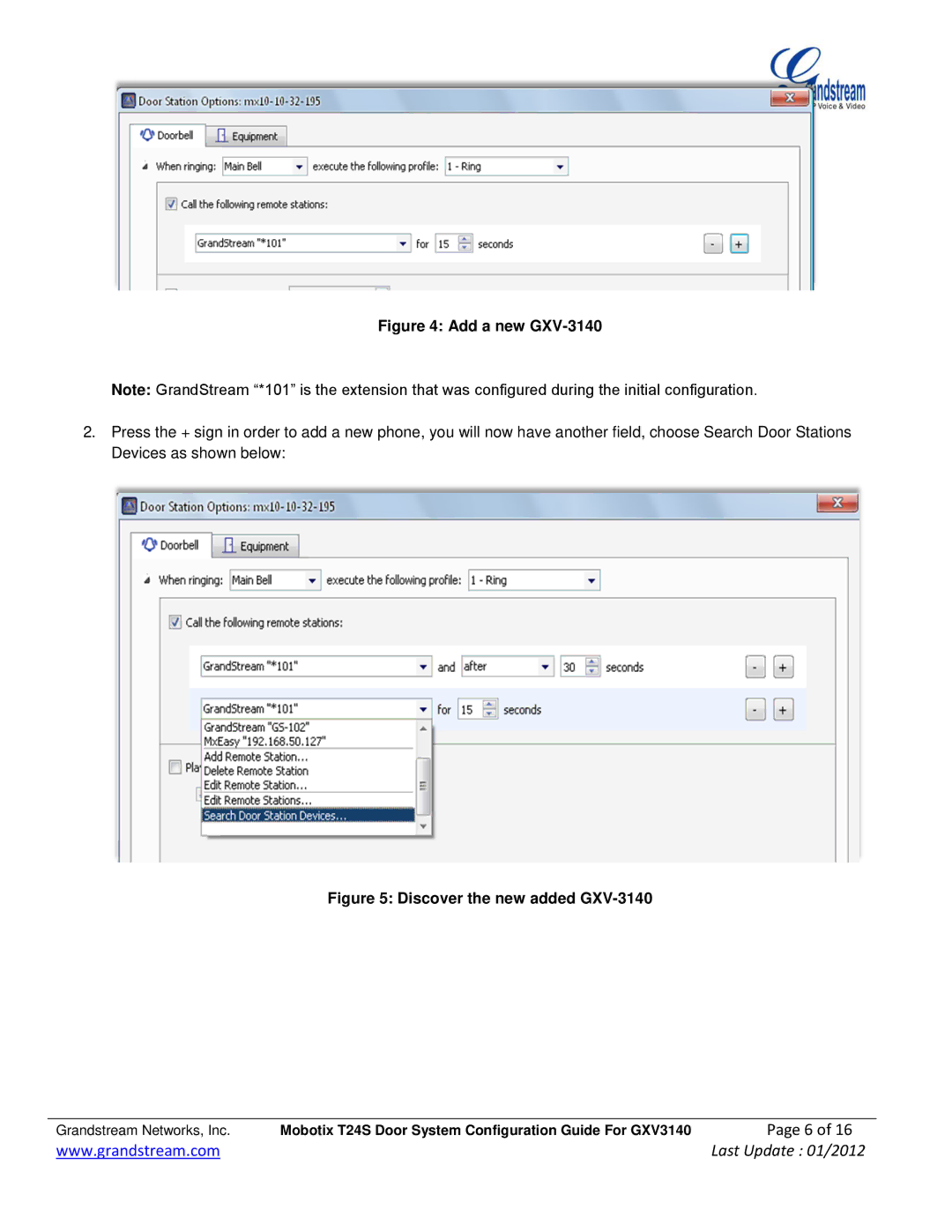 Grandstream Networks manual Add a new GXV-3140 