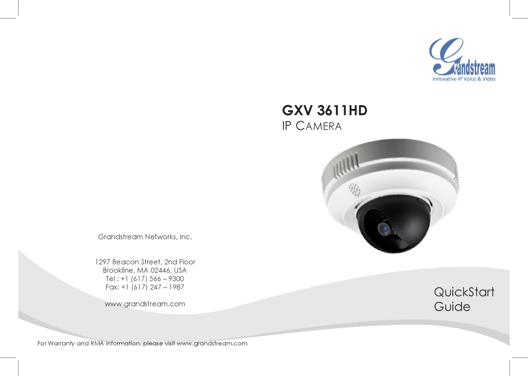 Grandstream Networks GXV 3611HD warranty 