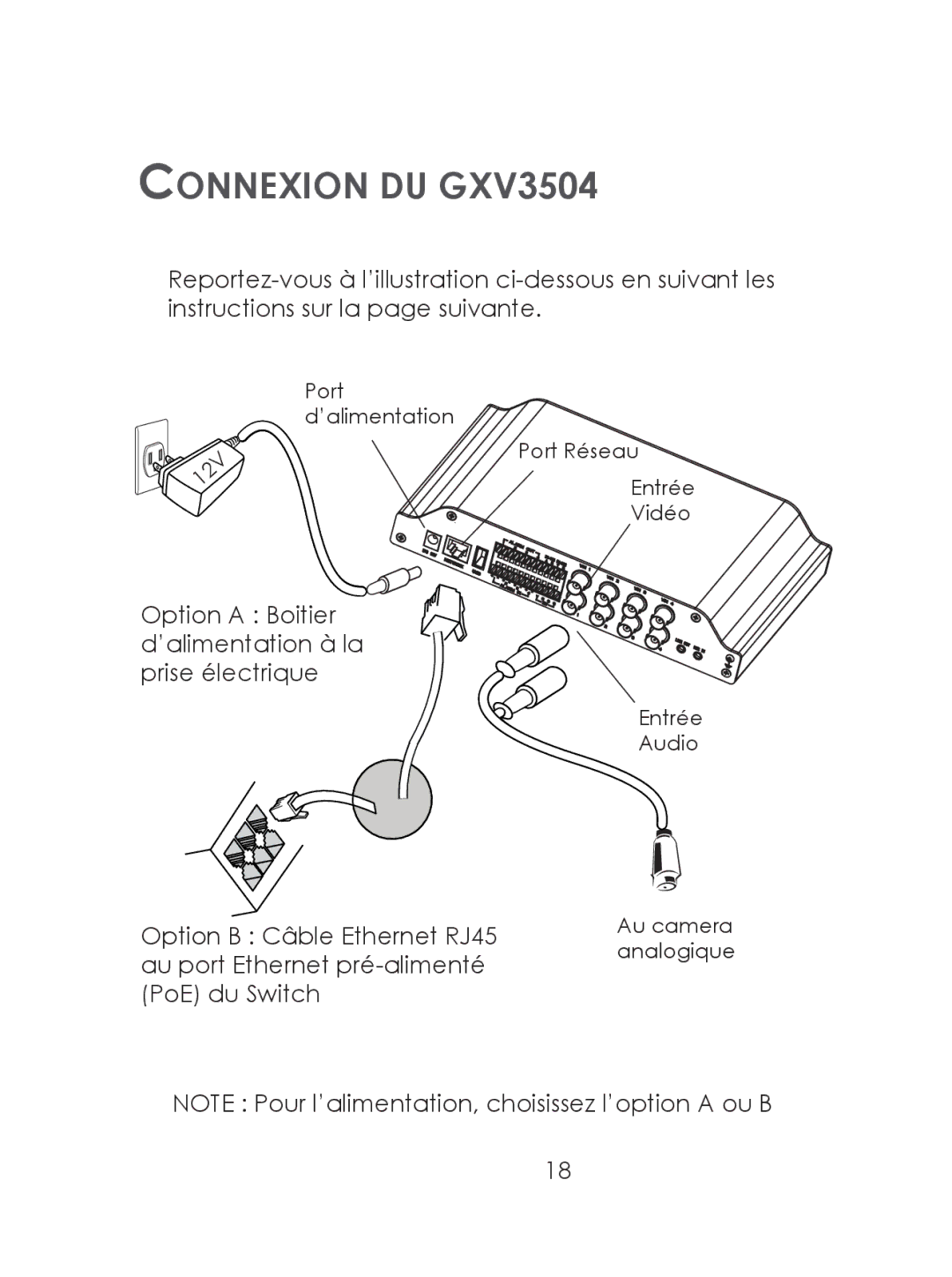 Grandstream Networks warranty Connexion DU GXV3504 