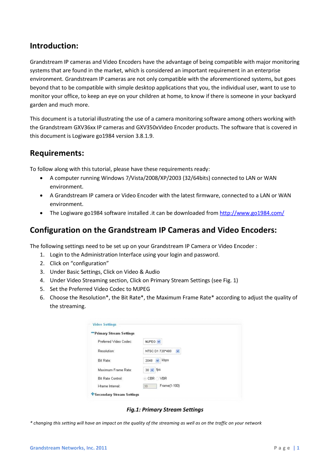 Grandstream Networks GXV350X, GXV36XX manual Introduction, Requirements 