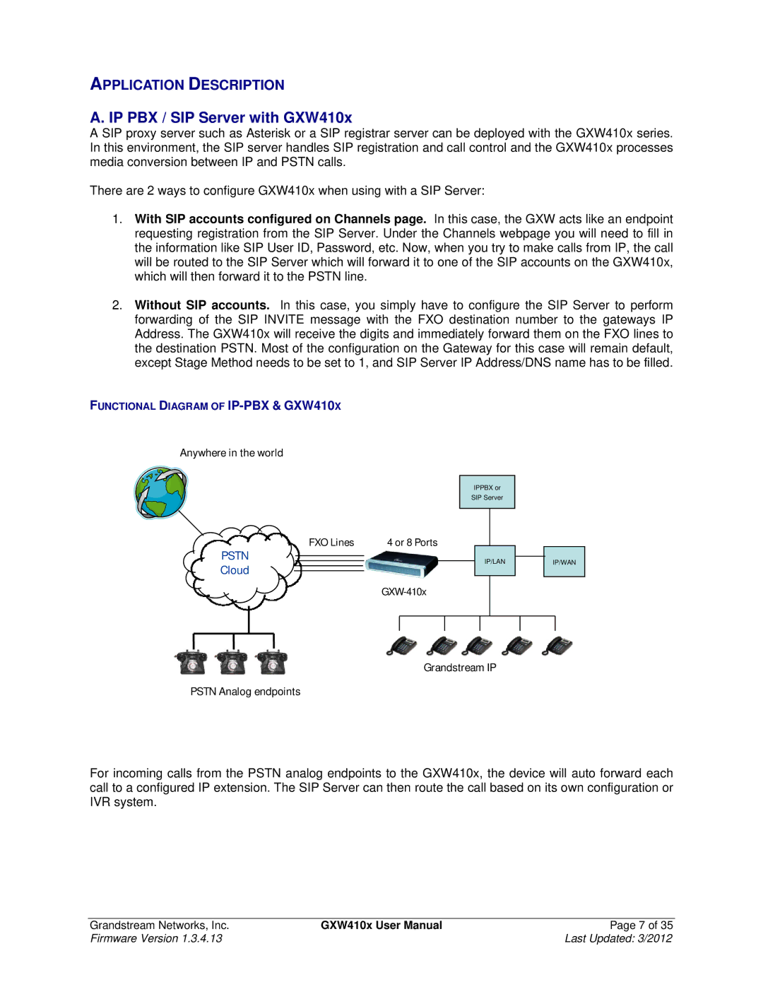 Grandstream Networks GXW410X Anywhere in the world, Grandstream IP Pstn Analog endpoints, FXO Lines Or 8 Ports, GXW-410x 