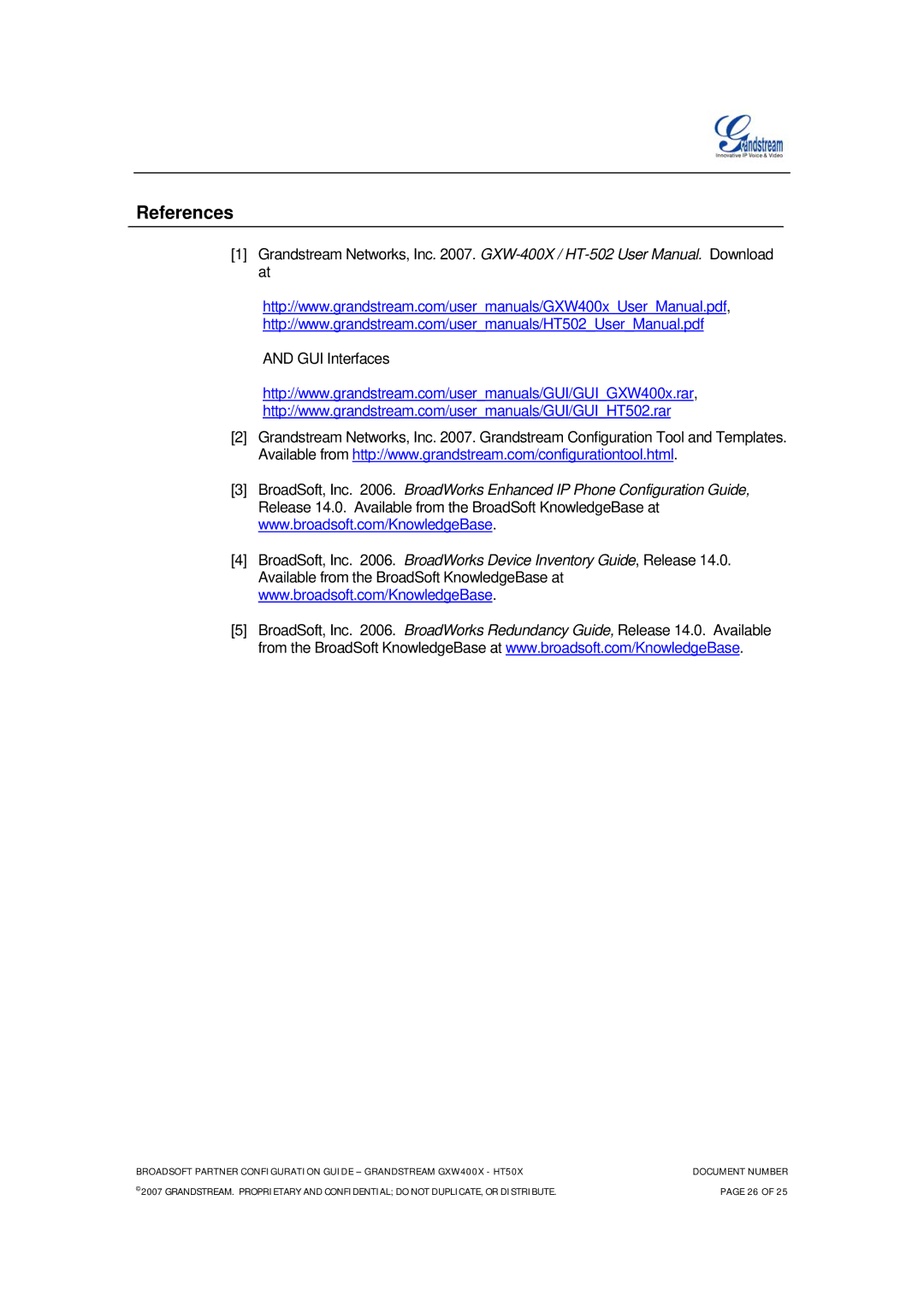 Grandstream Networks HT-50X, GXW-400X FXS manual References, GUI Interfaces 