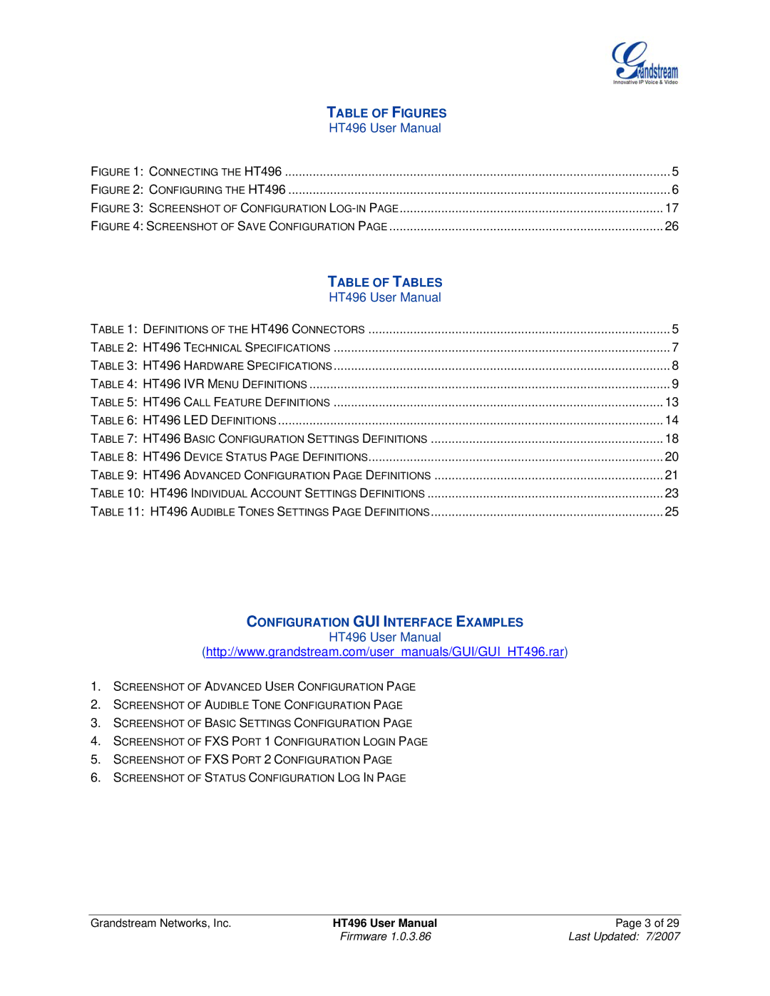 Grandstream Networks HT496 Igure 3 S Creenshot of C Onfiguration L OG in P AGE, Configuration GUI Interface Examples 