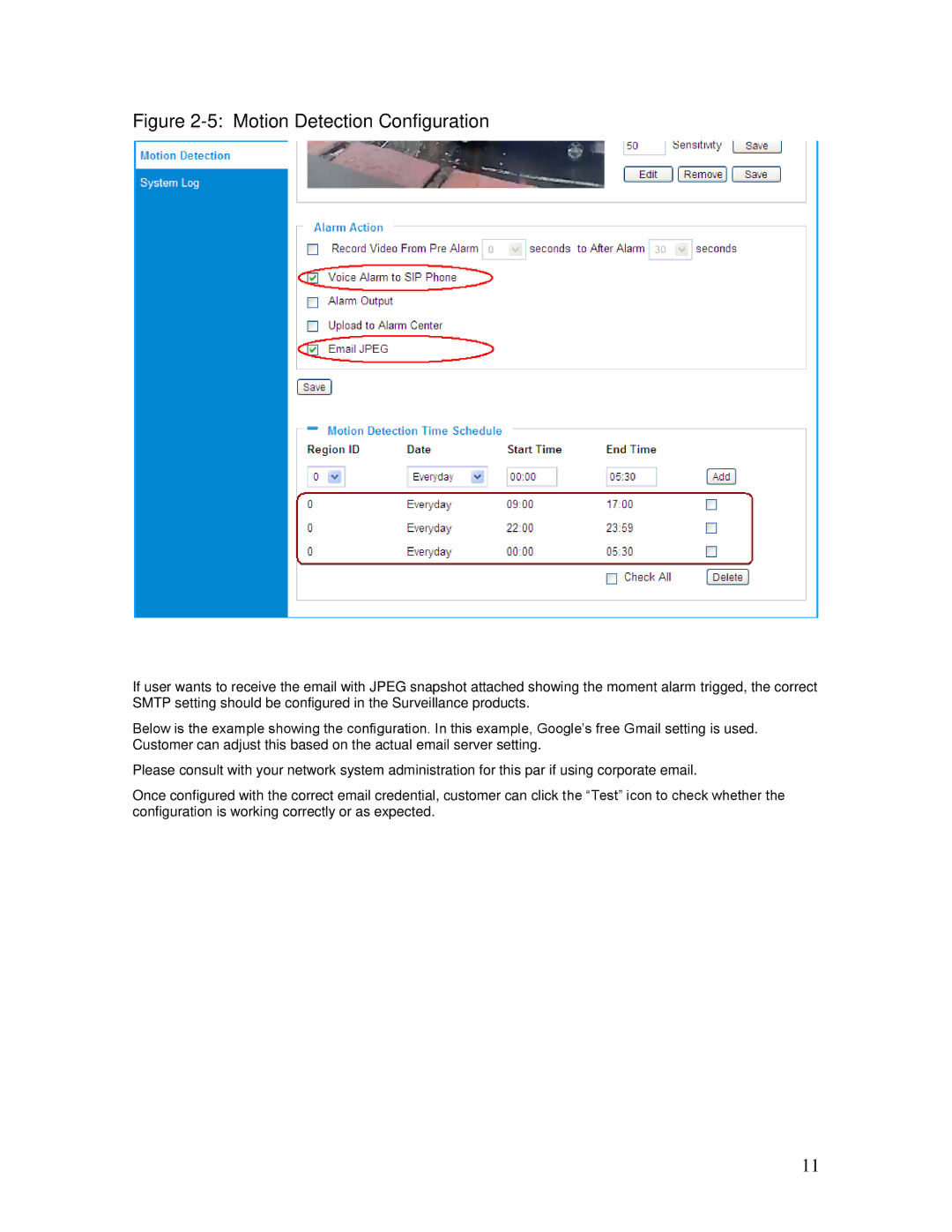 Grandstream Networks HT503 manual Motion Detection Configuration 