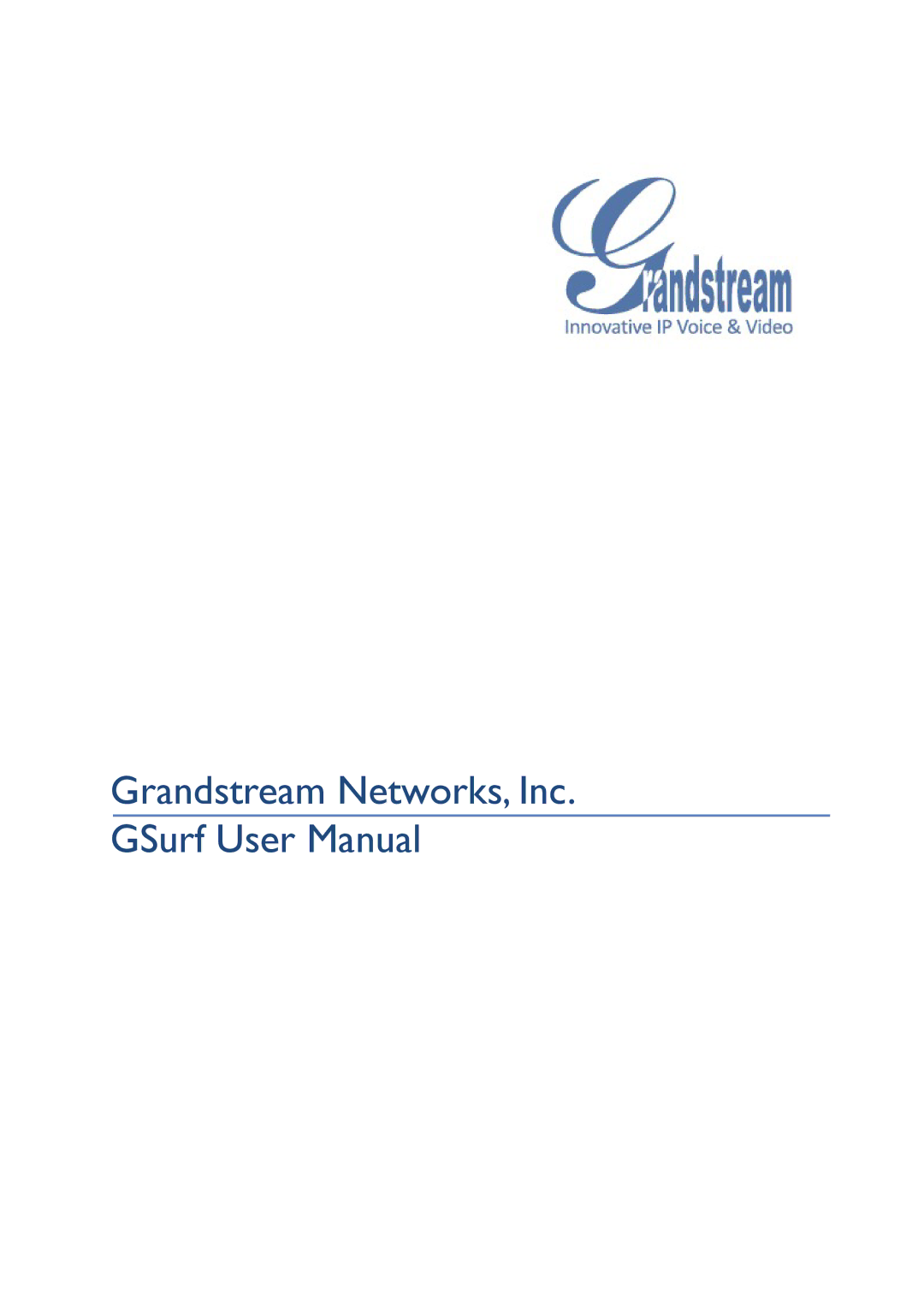 Grandstream Networks Security Camera user manual 