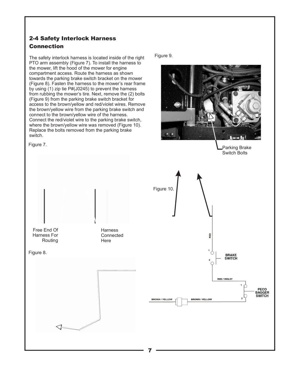 Gravely 12031301, 12031302 manual Safety Interlock Harness Connection 