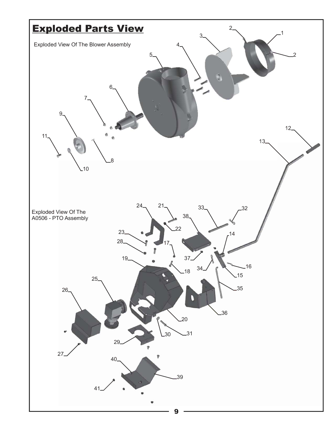 Gravely 12031303 manual Exploded Parts View 