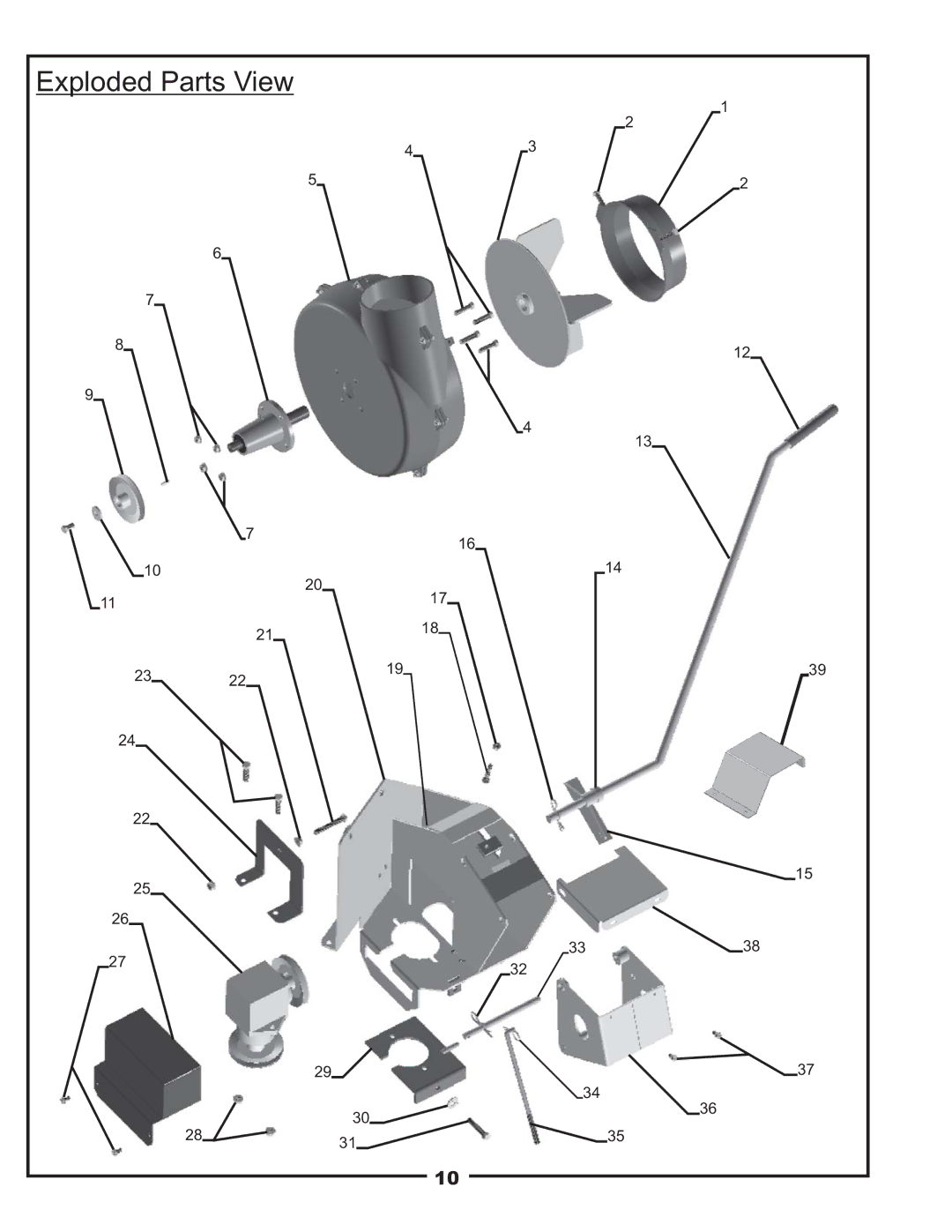 Gravely 89201800 manual Exploded Parts View 