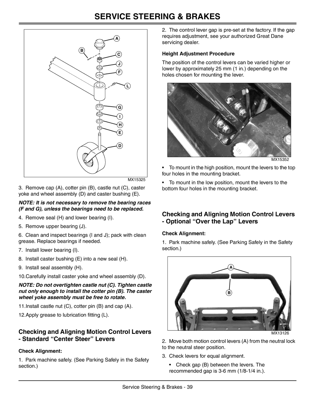 Great Dane GDRZ72-28KHE, GDRZ72-27KHE, GDRZ61-25KAE, GDRZ61-28KHE, GDRZ61-26KHE Check Alignment, Height Adjustment Procedure 