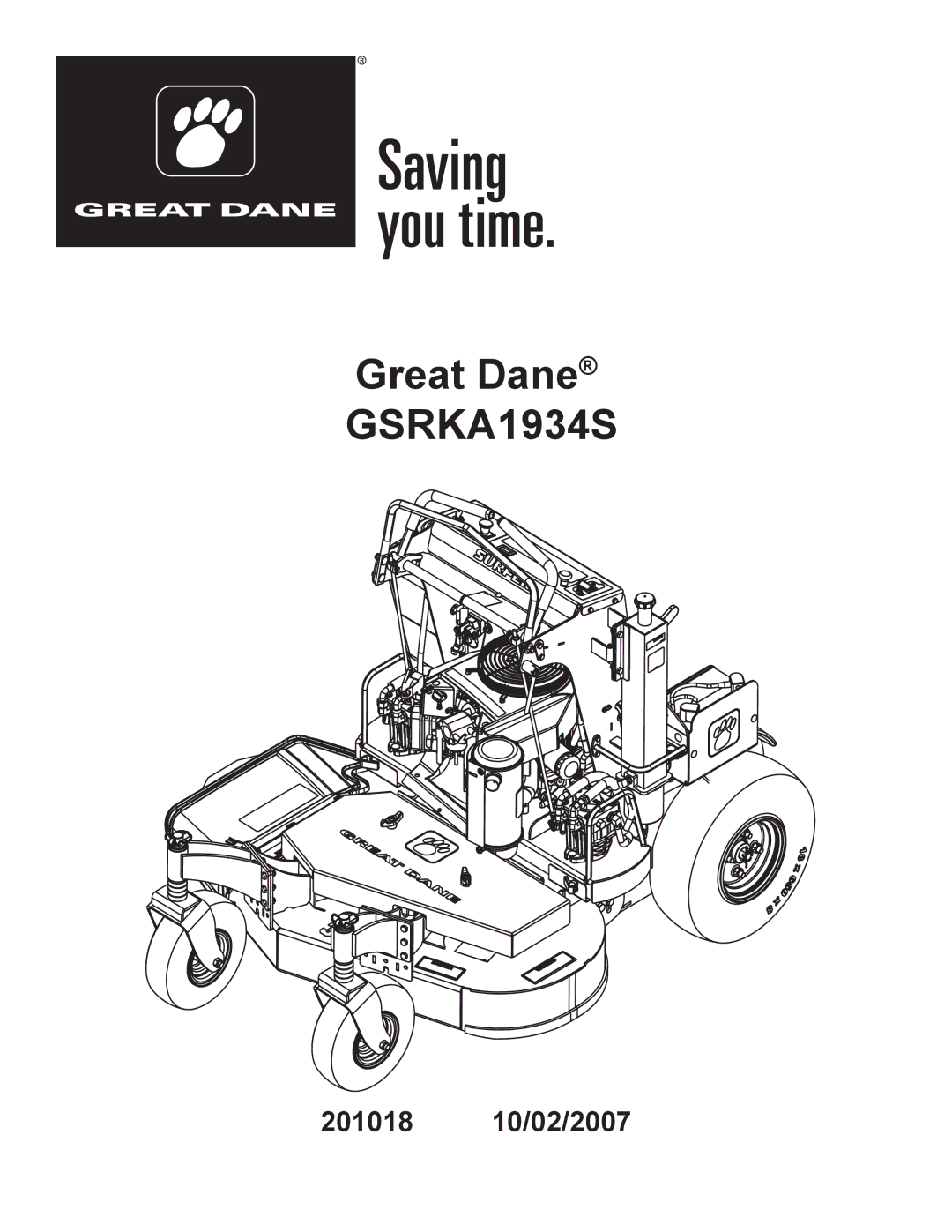 Great Dane manual Great Dane GSRKA1934S 