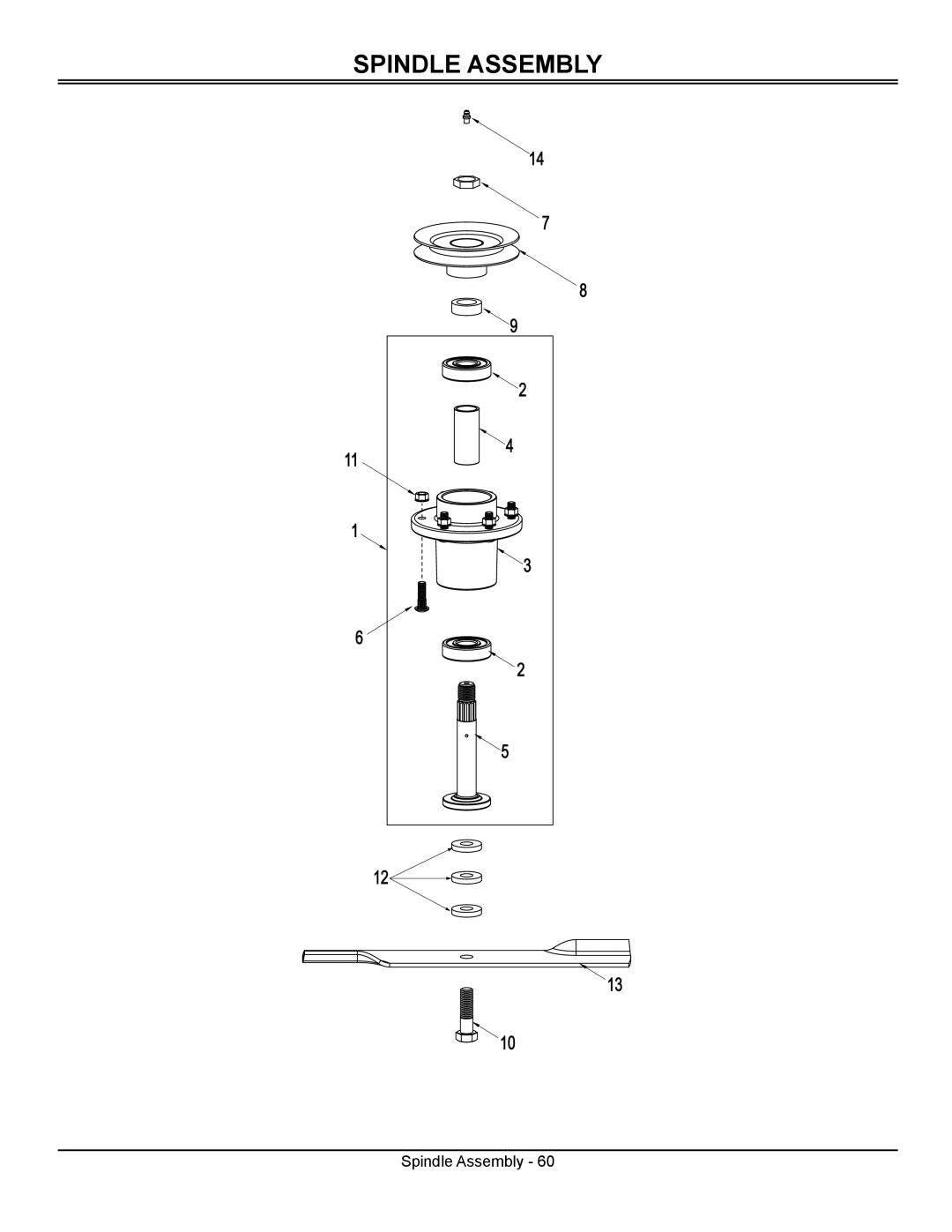 Great Dane GSRKA1952S, GSRKW2352S manual Spindle Assembly 