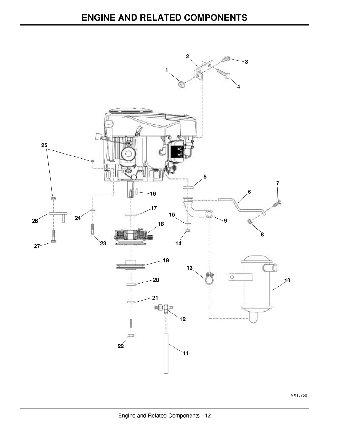 Great Dane TCHE52-17KAE, TCHR52-17KA, TCHR48-17KA, TCHR48-15KA, TCHE48-17KA, TCHR36-15KA Engine and Related Components 