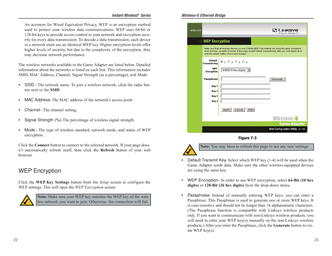 Green House WGA54G manual WEP Encryption 