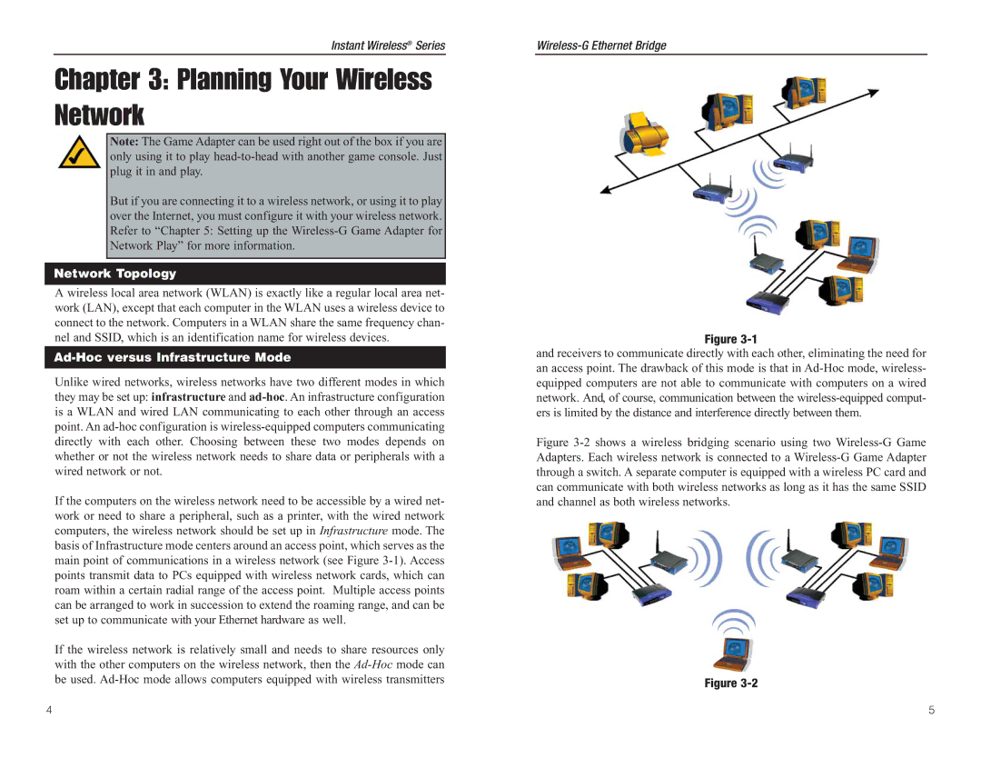 Green House WGA54G manual Planning Your Wireless Network, Network Topology, Ad-Hoc versus Infrastructure Mode 