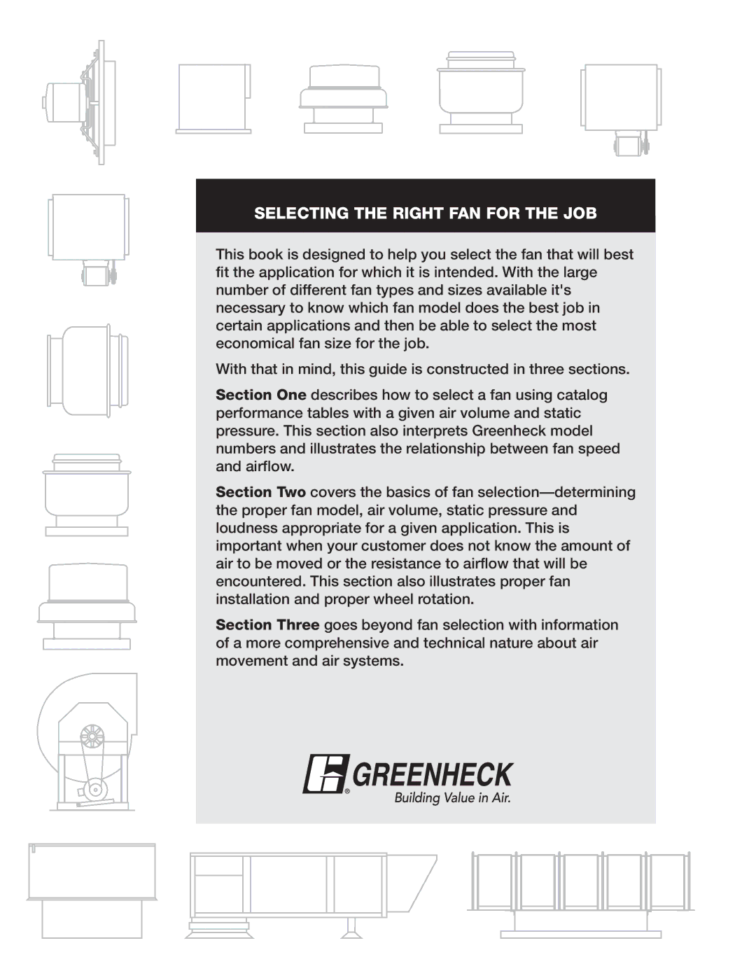 Greenheck Fan 240XP-CUb manual Selecting the Right FAN for the JOB 