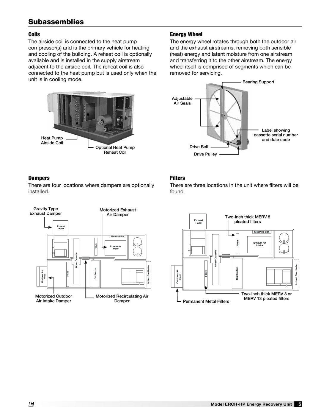 Greenheck Fan 473501 manual Subassemblies, Coils 