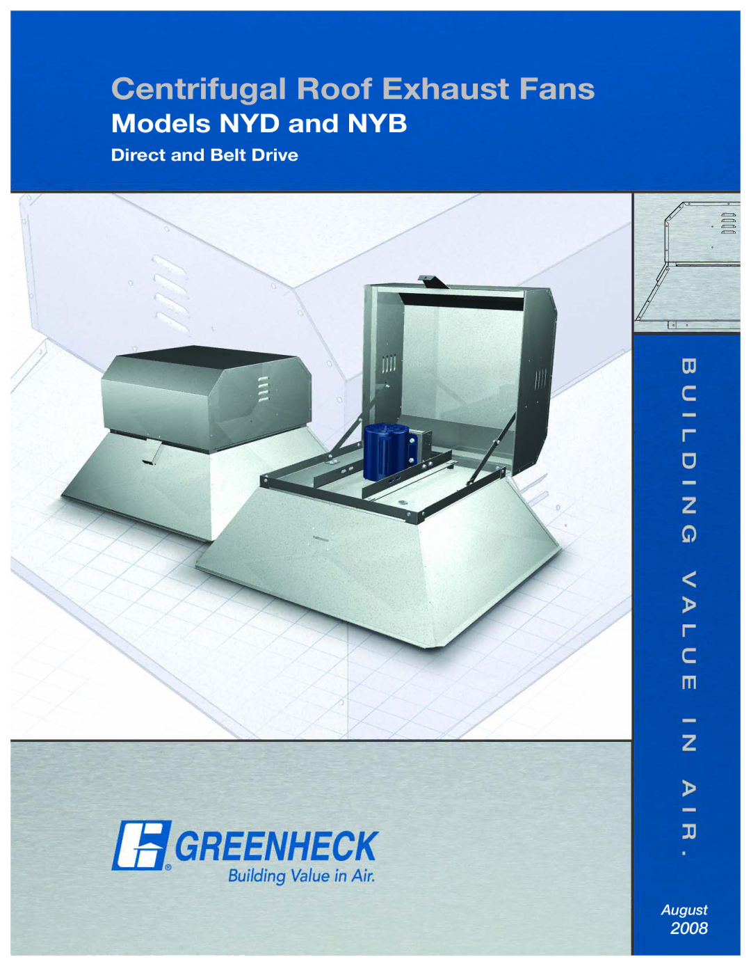 Greenheck Fan NYD, NYB manual Centrifugal Roof Exhaust Fans 