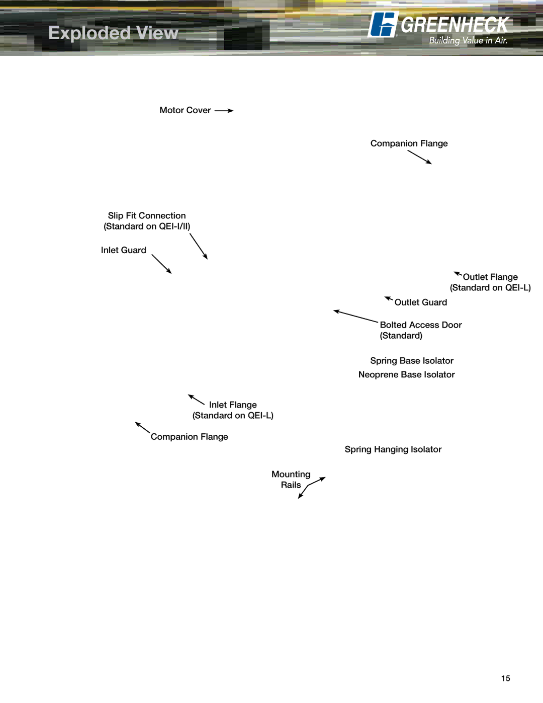 Greenheck Fan QEI-L, QEID manual Exploded View 