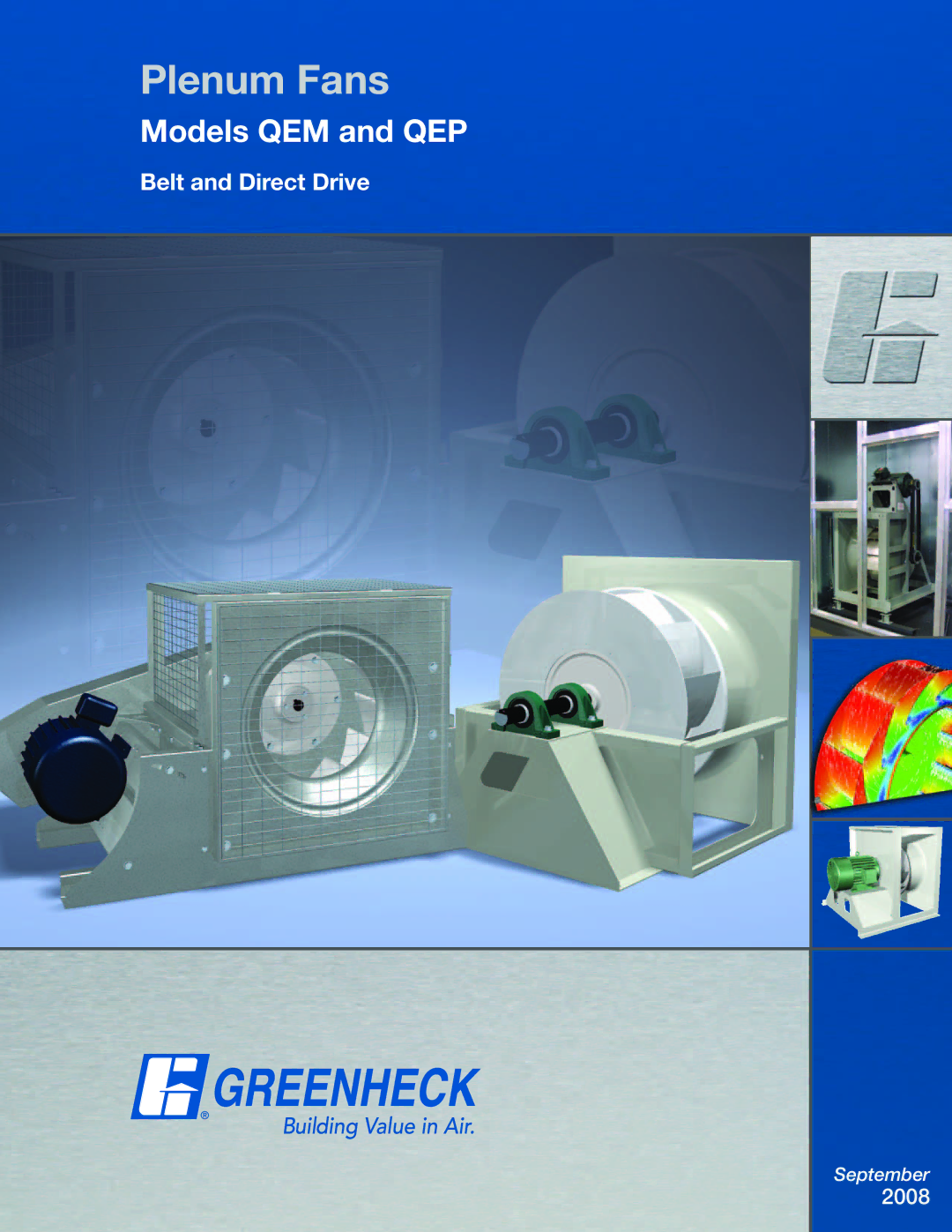 Greenheck Fan QEM, QEP manual Plenum Fans 