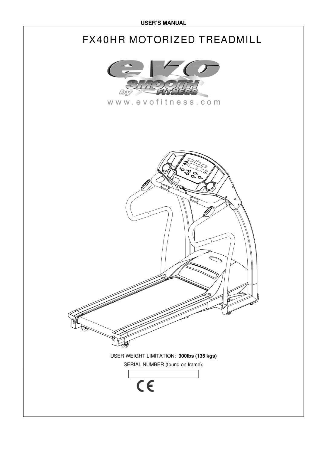 Greenmaster manual FX40HR Motorized Treadmill 