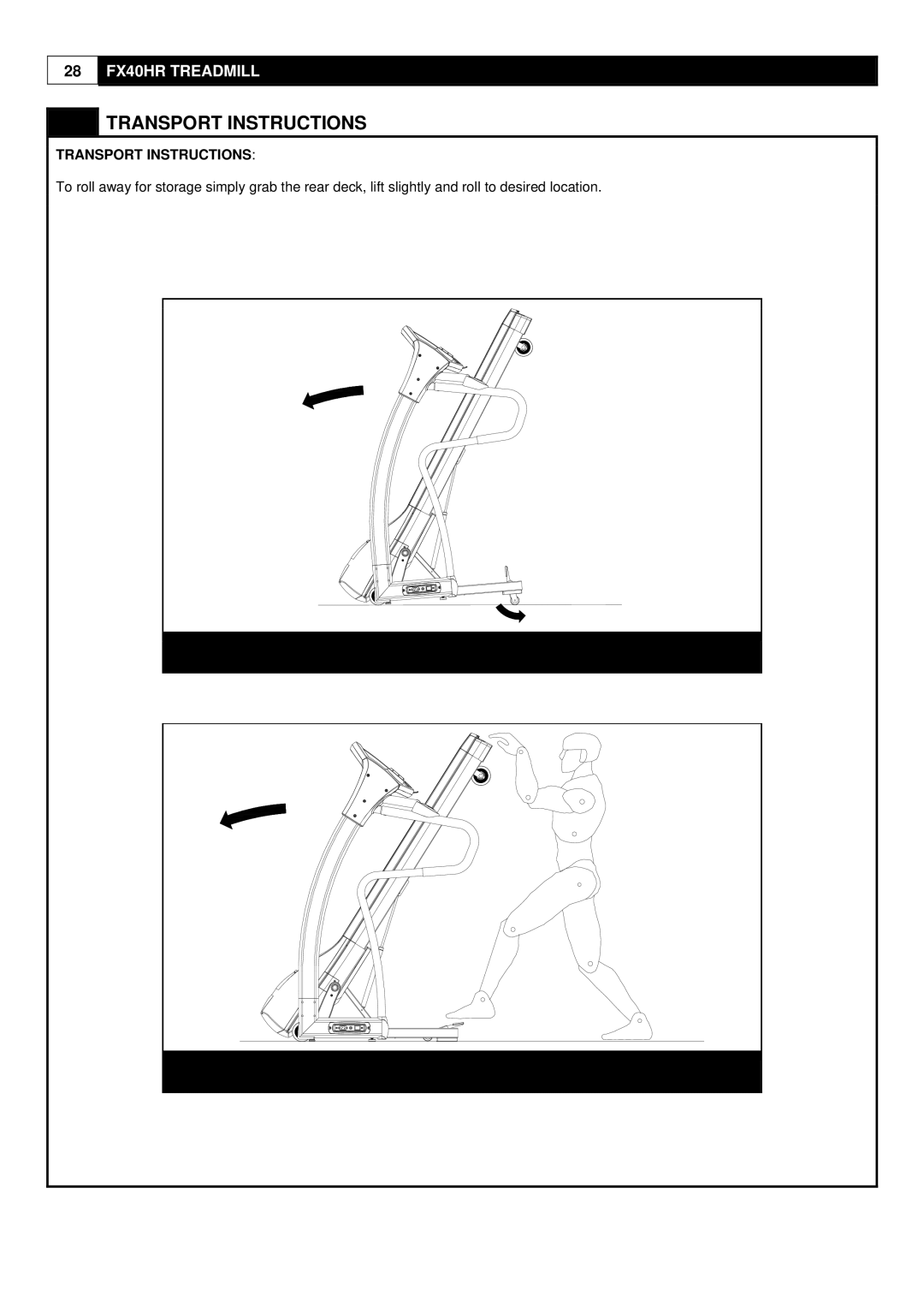 Greenmaster FX40HR manual Transport Instructions 