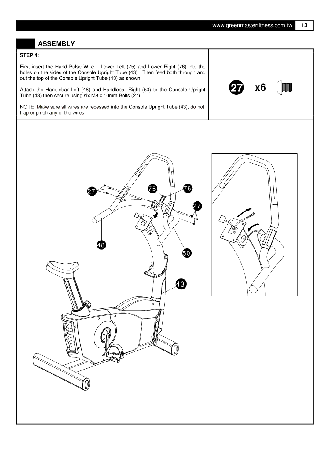 Greenmaster UB5 manual Assembly 