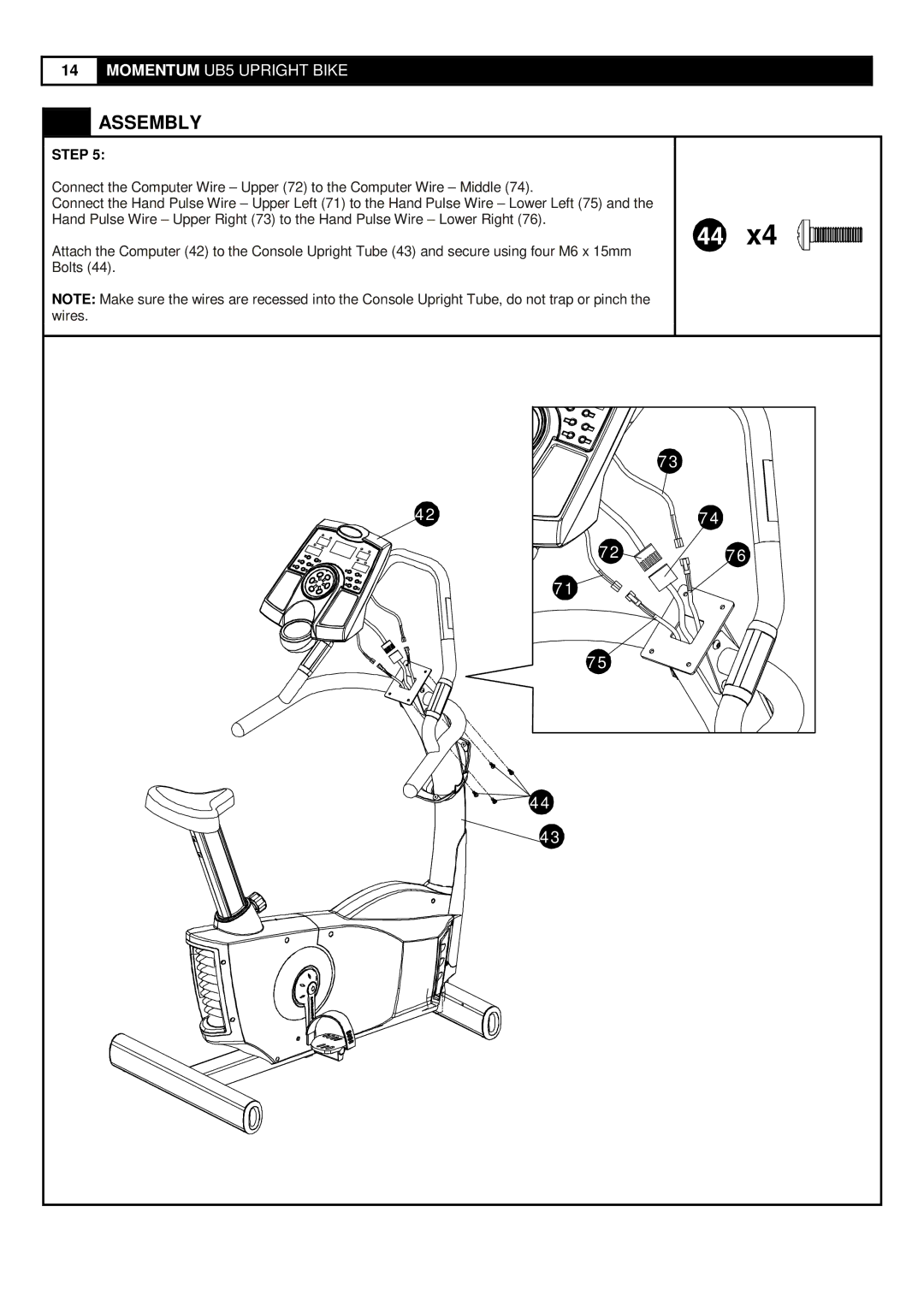 Greenmaster UB5 manual 72 76 