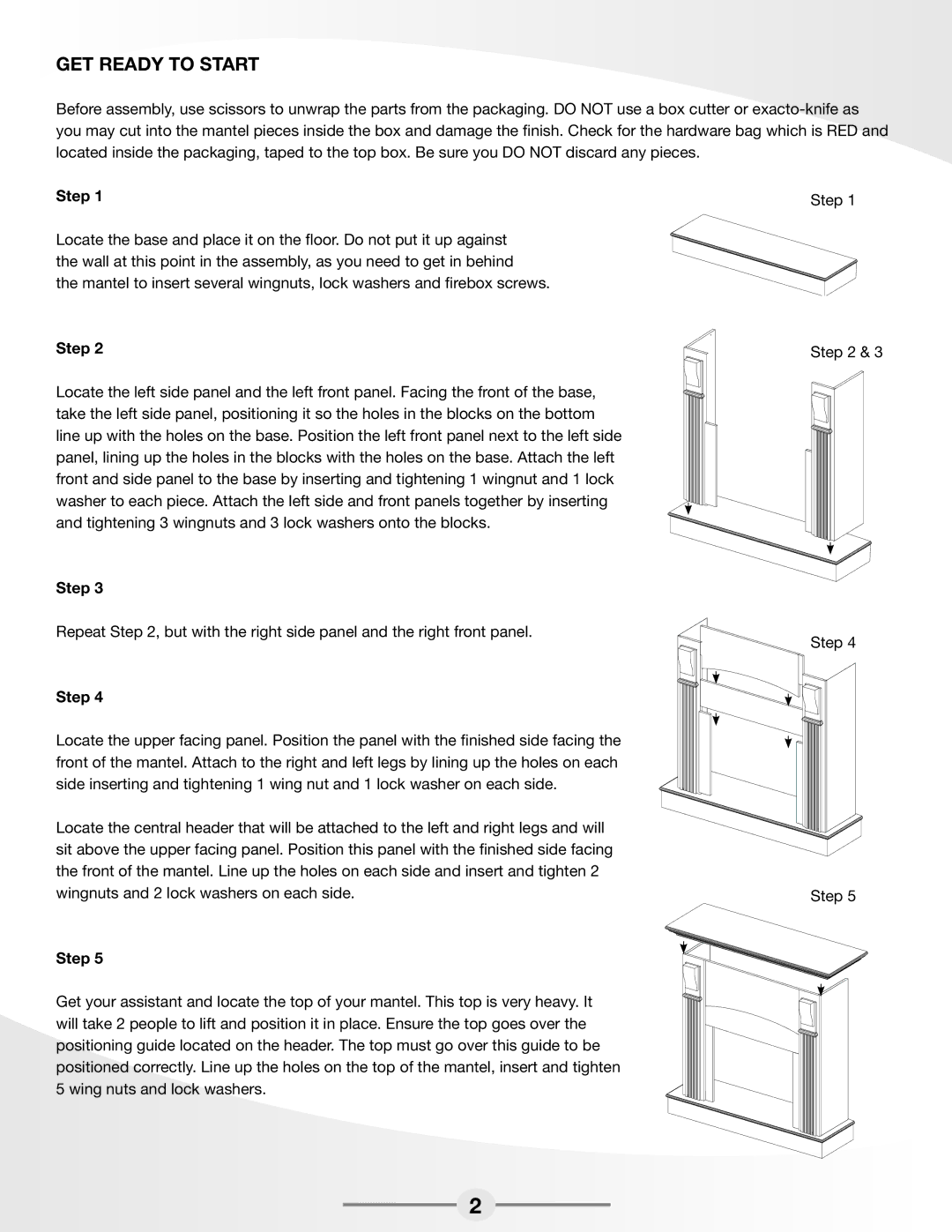 Greenway Home Products MEF2511OK warranty Get Ready to Start, Step 