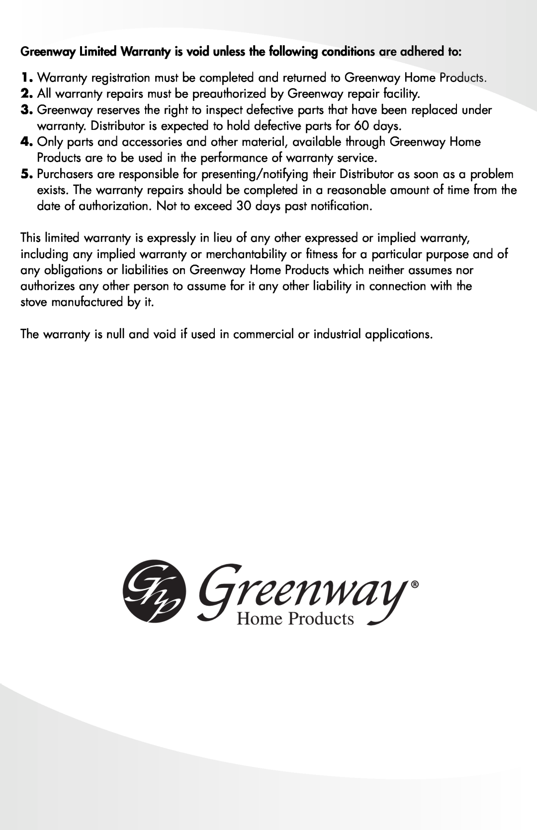 Greenway Home Products MES12BL manual 