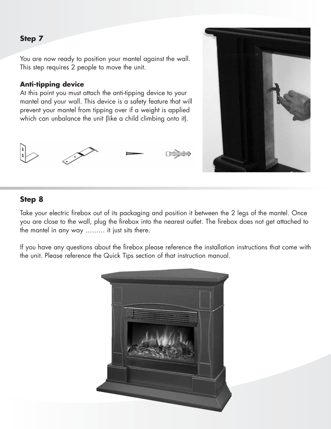 Greenway Home Products MM281CBL manual Anti-tipping device 