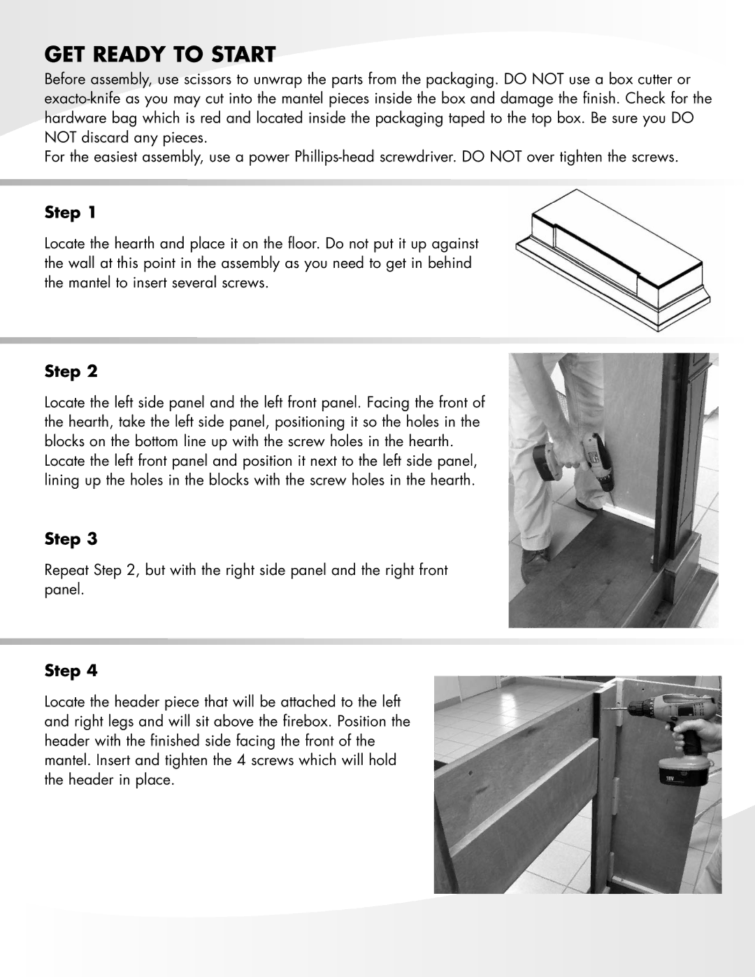 Greenway Home Products MM281COK manual GET Ready to Start, Step 