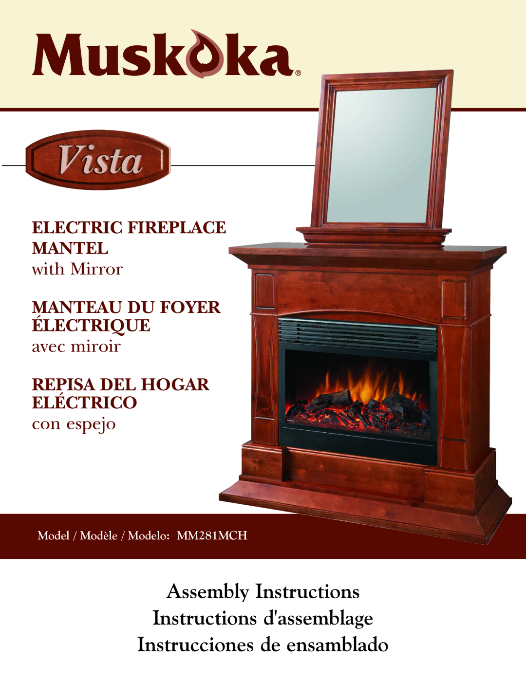 Greenway Home Products MM281MCH manual Electric Fireplace Mantel 