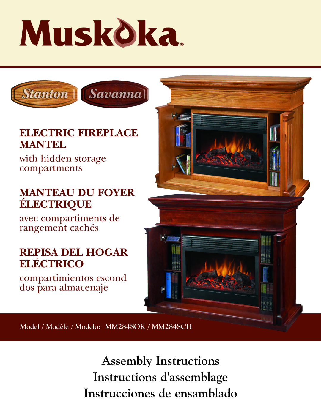 Greenway Home Products MM284SOK, MM284SCH manual Electric Fireplace Mantel 