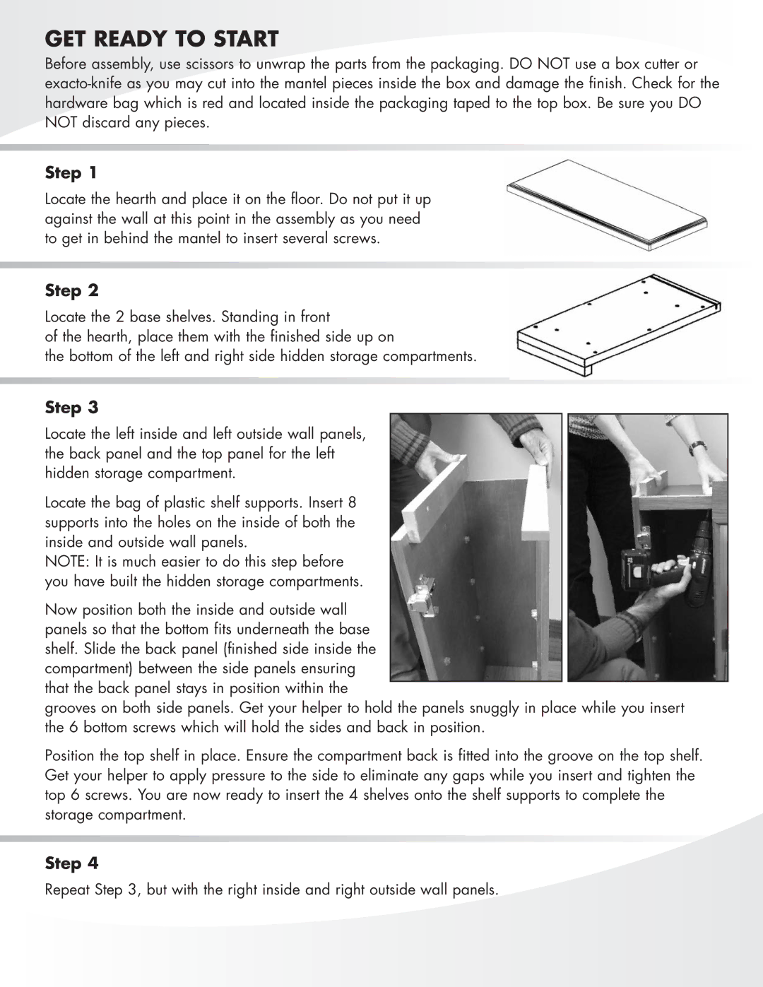 Greenway Home Products MM284SOK, MM284SCH manual GET Ready to Start, Step 