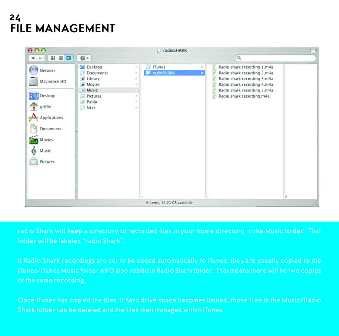 Griffin Technology shark 2.0 manual File Management 