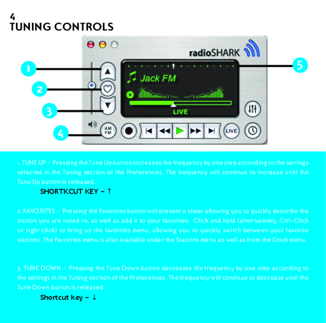 Griffin Technology shark 2.0 manual Tuning ControlS 