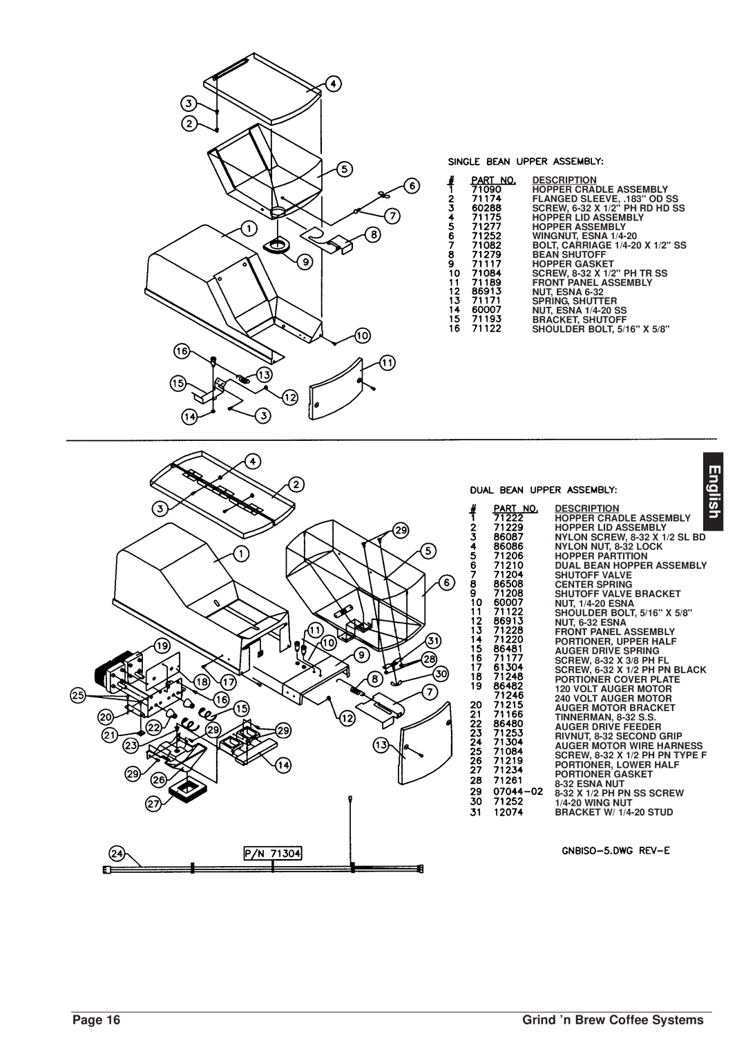 Grindmaster 10, 21, 20 instruction manual English 