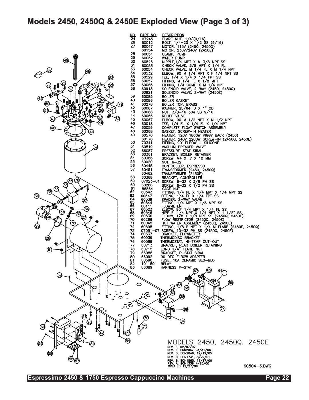 Grindmaster 1750, 2450 installation manual Page 