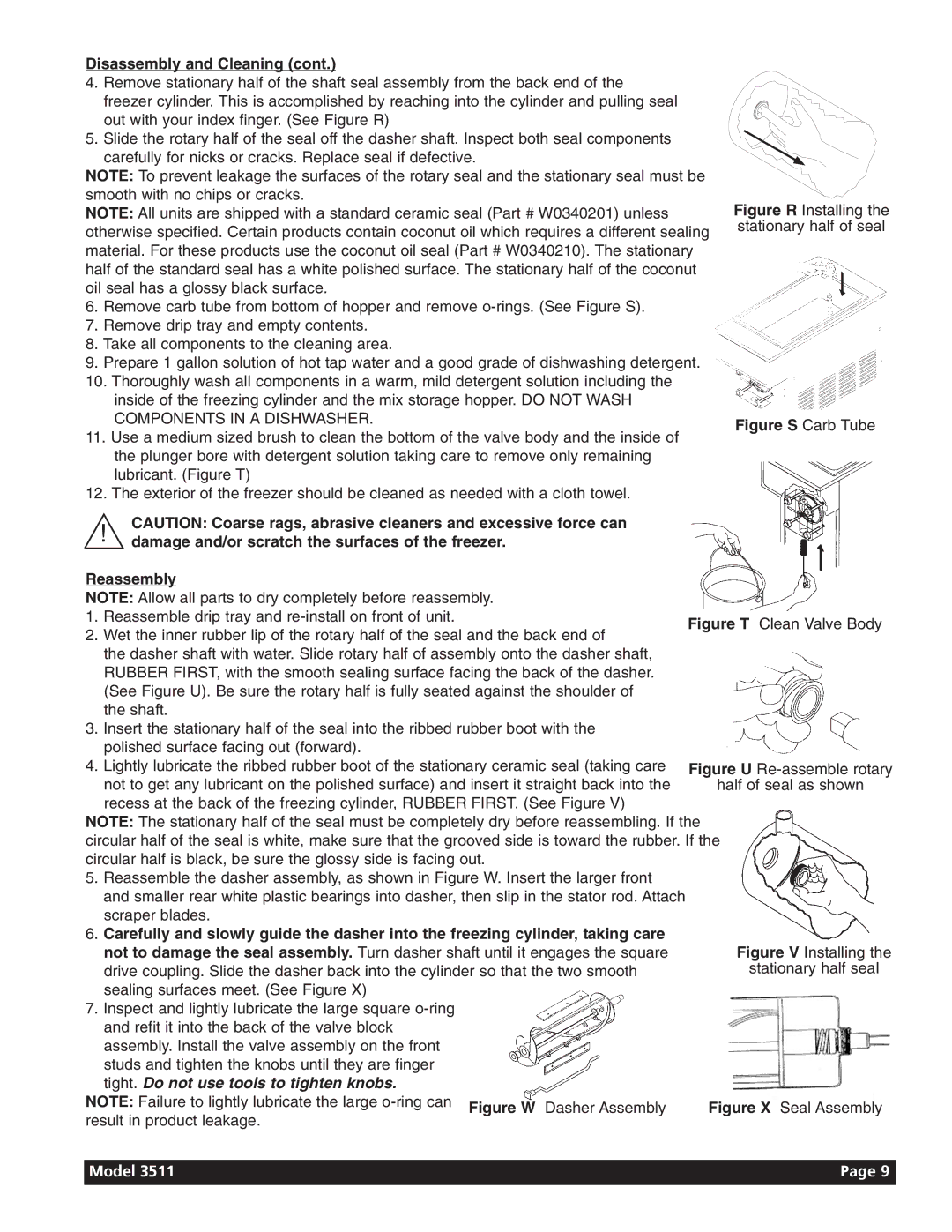 Grindmaster 3511 manual Tight. Do not use tools to tighten knobs 